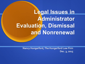 II. - How Not to Get Fired: Employment Issues for Administrators