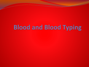Blood and Blood Typing