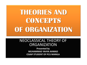 Neoclassical Organizational Theory