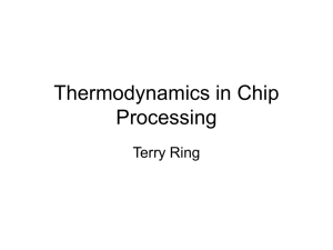Thermodynamics in Chip Processing