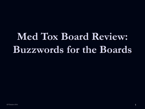 Med Tox Board Review: Buzzwords for the Boards