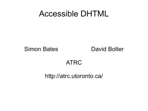 Accessible DHTML