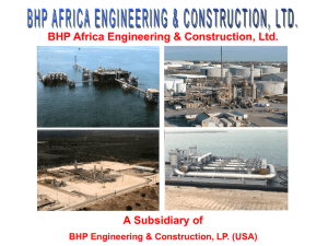 BHP Africa Presentation - BHP Engineering & Construction