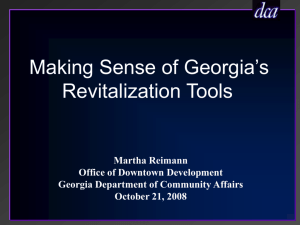 Making Sense of Georgia Revitalization Tools