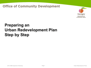 Why develop a URA plan?