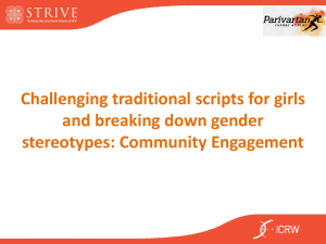 Challenging traditional scripts for girls and breaking down gender