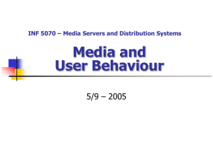 INF 5070 – Media Servers and Distribution Systems