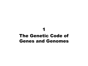The Genetic Code of Genes and Genomes