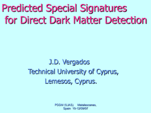 Predicted Special Signatures for Direct Dark Matter Detection
