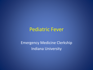 Pediatric Fever - Oncourse
