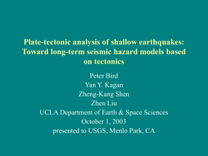 Plate-tectonic analysis of shallow earthquakes: Toward seismic