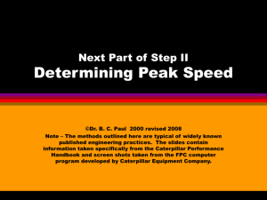 Determining Peak Speeds