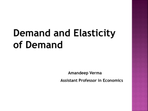 Demand and Elasticity of Demand