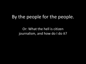 How to be a citizen journalist