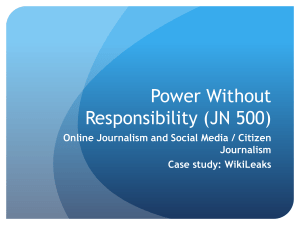 POWER WITHOUT RESPONSIBILITY