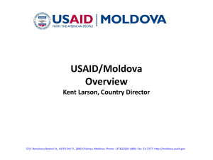 Presentation on USAID Programming in Moldova