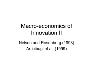 Macro-economics of Innovation II