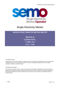 Meeting 48 Minutes - Single Electricity Market Operator