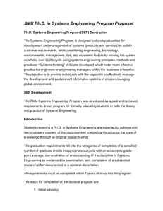 SMU Ph.D. in Systems Engineering Program Proposal