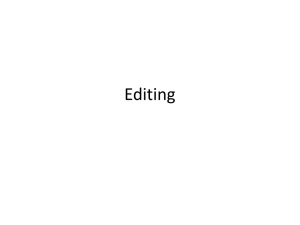 Common editing sequences