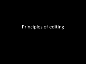 Principles of editing