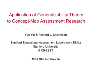 Application of Generalizability Theory to Concept-Map