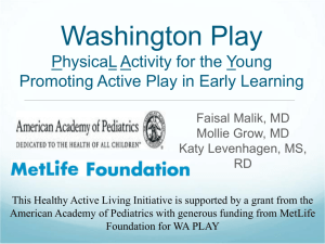 Washington Play Training  - Coalition for Safety and Health in