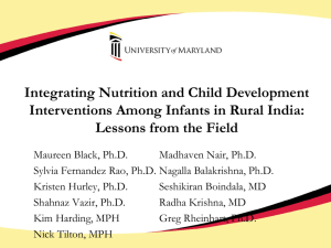 Integrating nutrition and child development interventions among