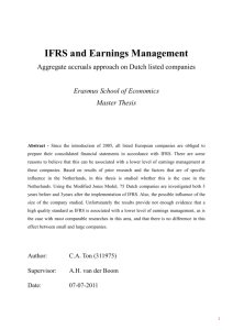 IFRS and Earnings Management - Erasmus University Thesis
