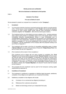 3. BVCA Model Term Sheet for a Series A Round