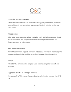 Value for Money Statement 2014-2015