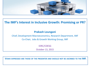 The IMF's Interest in Inclusive Growth: Promising or PR?
