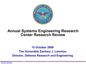 Rapid Capability - Systems Engineering Research Center