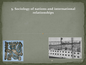 5. Sociology of nations and international relationships