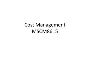 PPT Slides on Cost Management