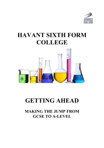 Chemistry - Havant Sixth Form College : Parental portal