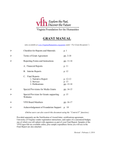 VFH Grant Manual