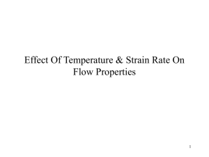 Effect Of temperature On Flow Properties