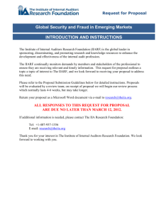 RFP: Fraud - Global Institute of Internal Auditors