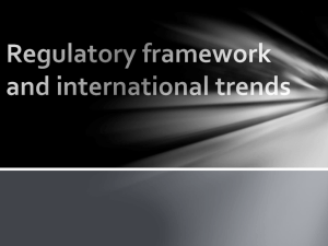 Regulatory framework and international trade