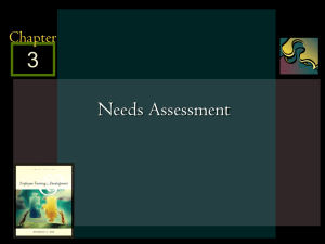 Chapter 003 - Needs Assessment