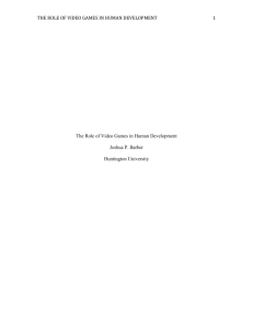 The Role of Video Games in Human Development