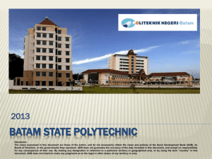 Batam State Polytechnic 2013