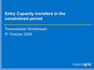 Entry Capacity transfers in the constrained period