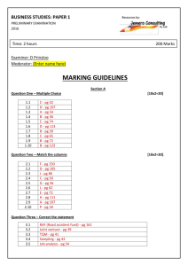 Grade 12 Preliminary Exam – 2016 – Paper 1 – Memo