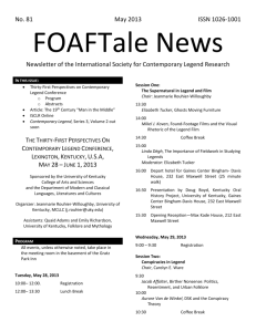 FOAFtale News 81 May 2013