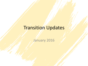 2016 January Transition Updates