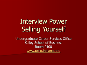 Power Selling in the Interview