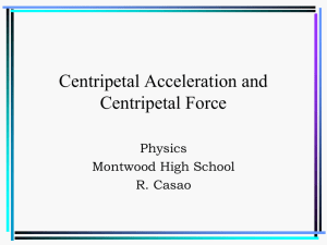 Centripetal Acceleration and Centripetal Force