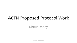 ACTN Proposed Protocol Work
